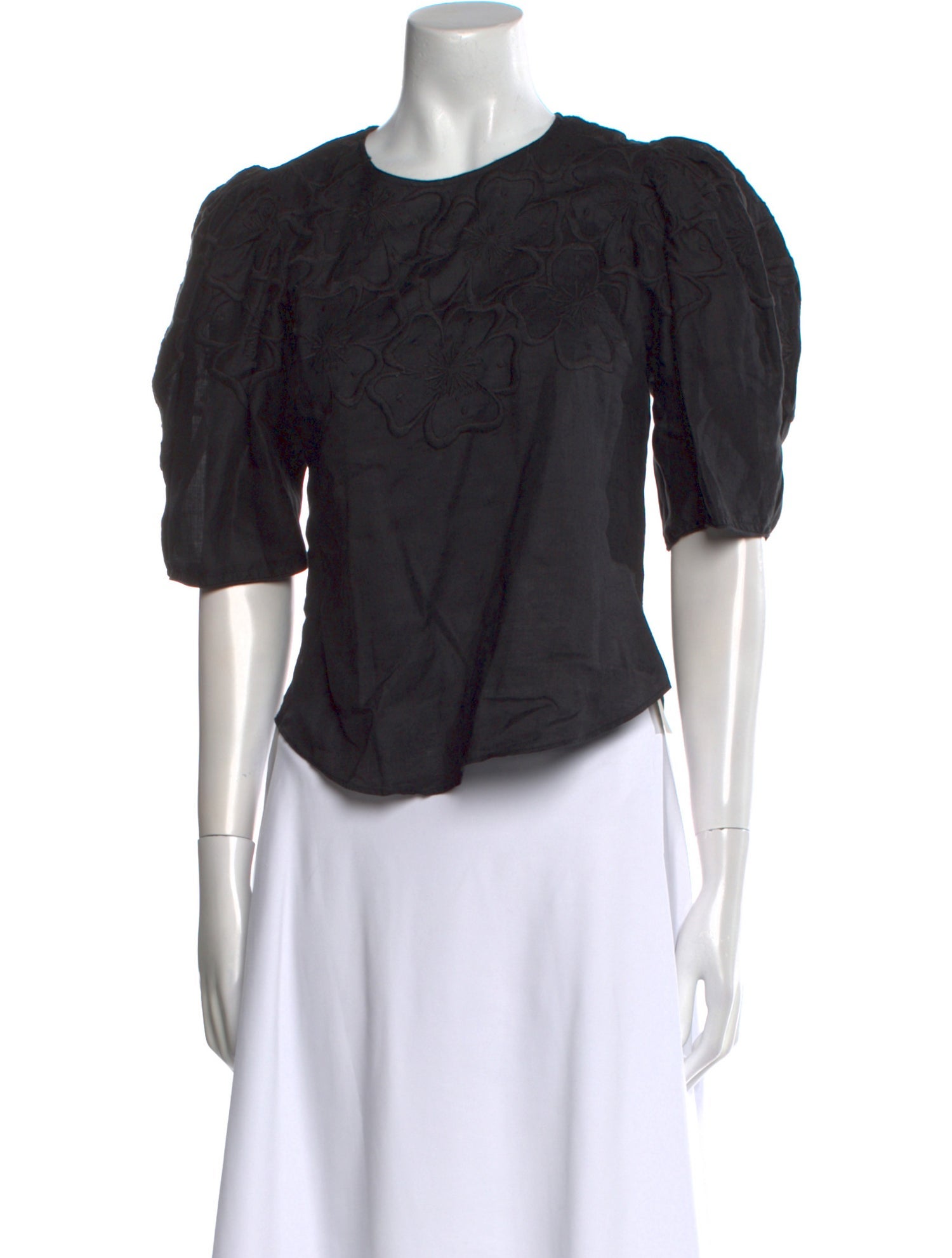 Veronica Beard Crew Neck Short Sleeve Top