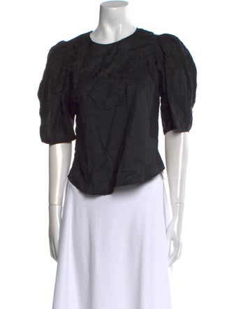 Veronica Beard Crew Neck Short Sleeve Top