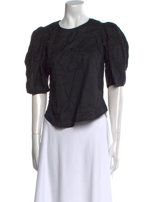 Veronica Beard Crew Neck Short Sleeve Top