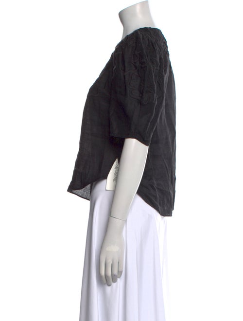 Veronica Beard Crew Neck Short Sleeve Top