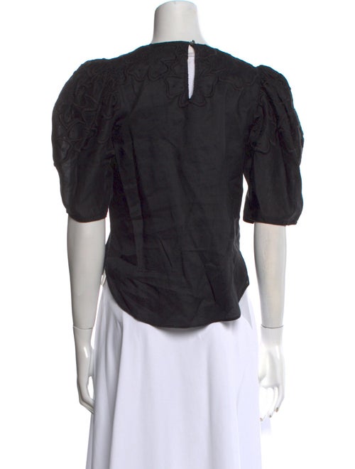 Veronica Beard Crew Neck Short Sleeve Top