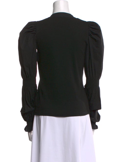 Veronica Beard V-Neck Long Sleeve Blouse