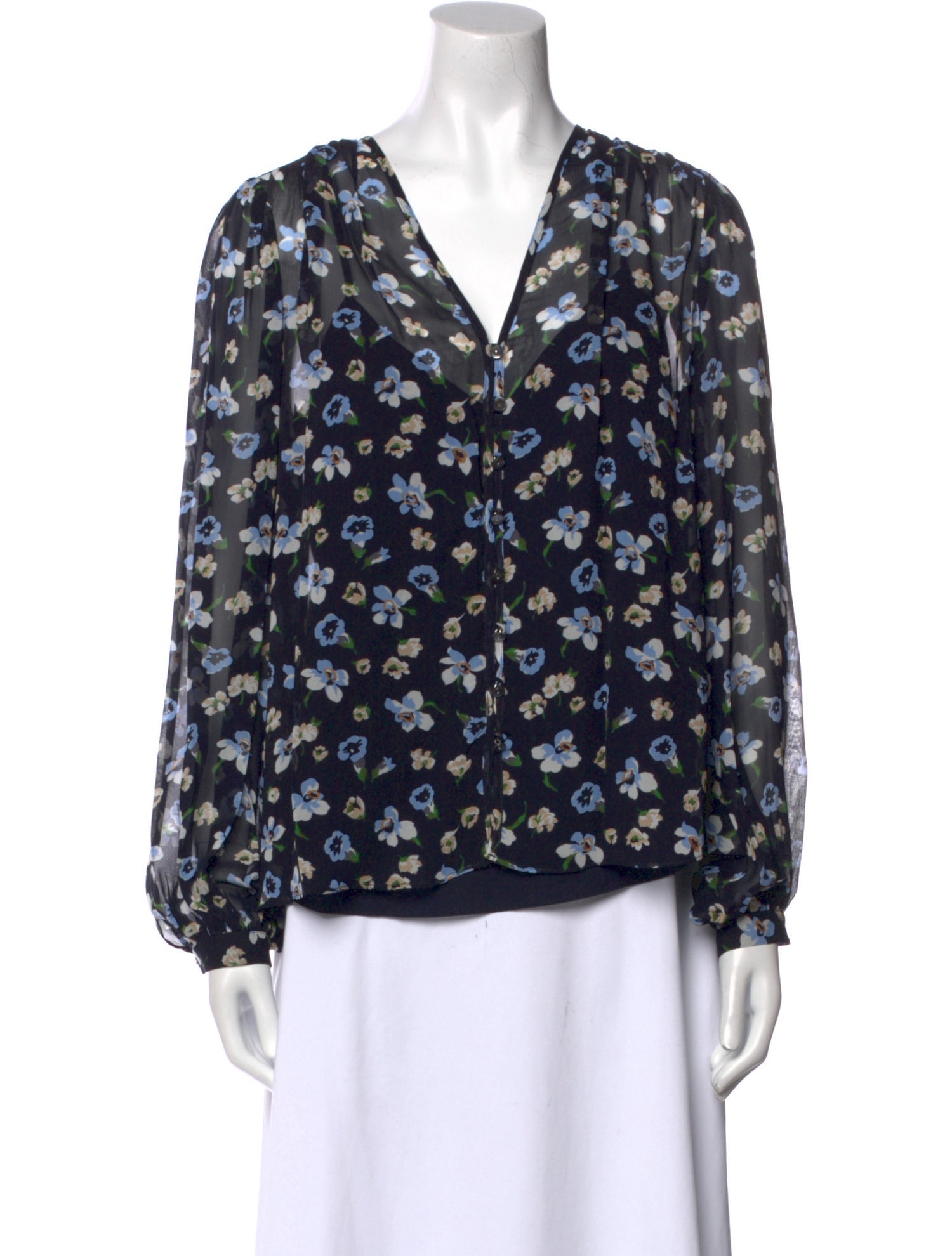 Veronica Beard Silk Floral Print Blouse w/ Tags