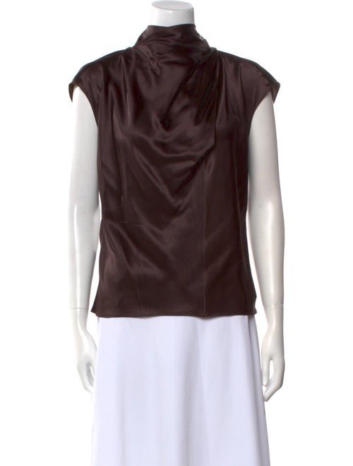 Veronica Beard Cowl Neck Short Sleeve Top