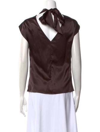 Veronica Beard Cowl Neck Short Sleeve Top