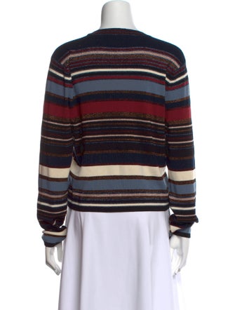 Veronica Beard Striped Crew Neck Sweatshirt