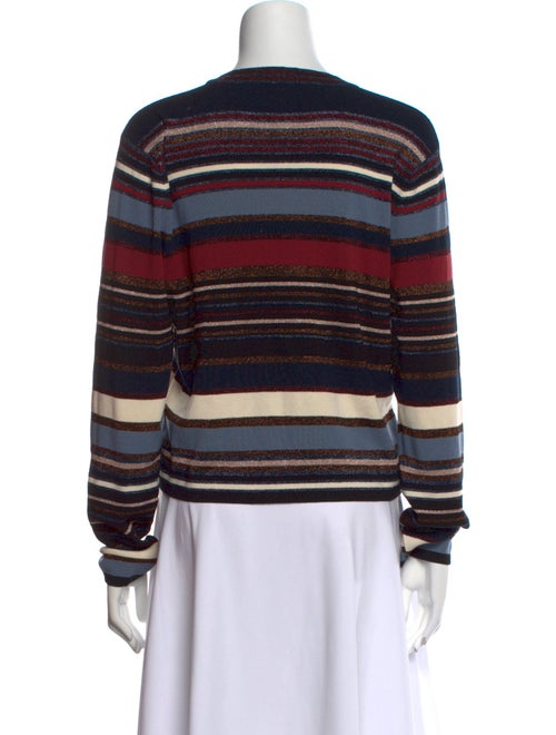 Veronica Beard Striped Crew Neck Sweatshirt