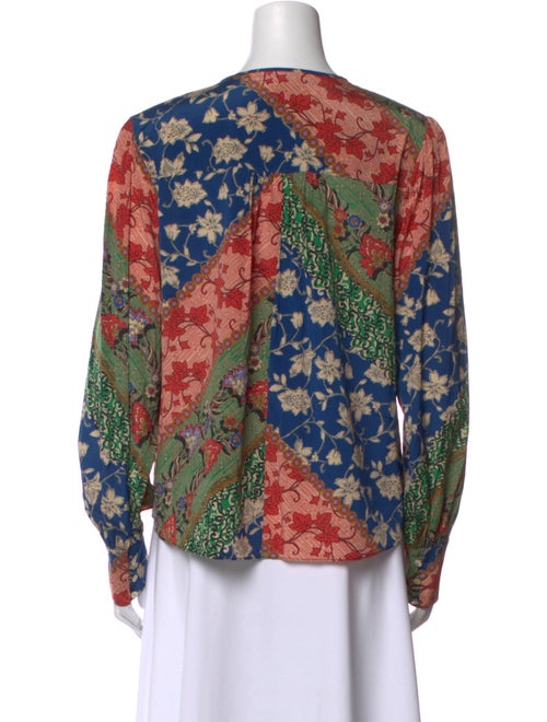 Veronica Beard Silk Floral Print Blouse