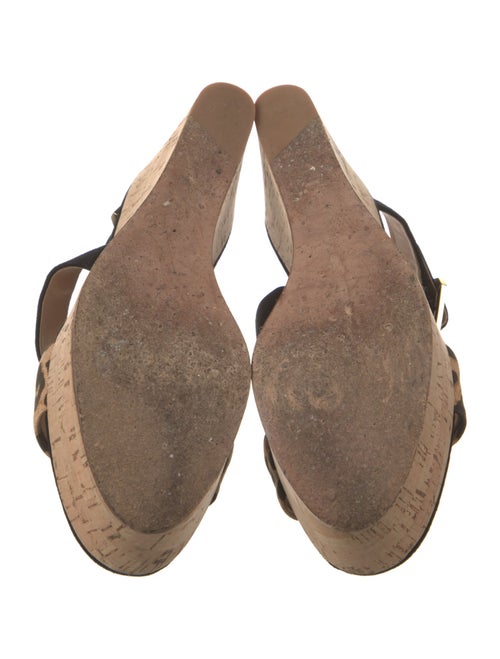 Veronica Beard Suede Animal Print Sandals