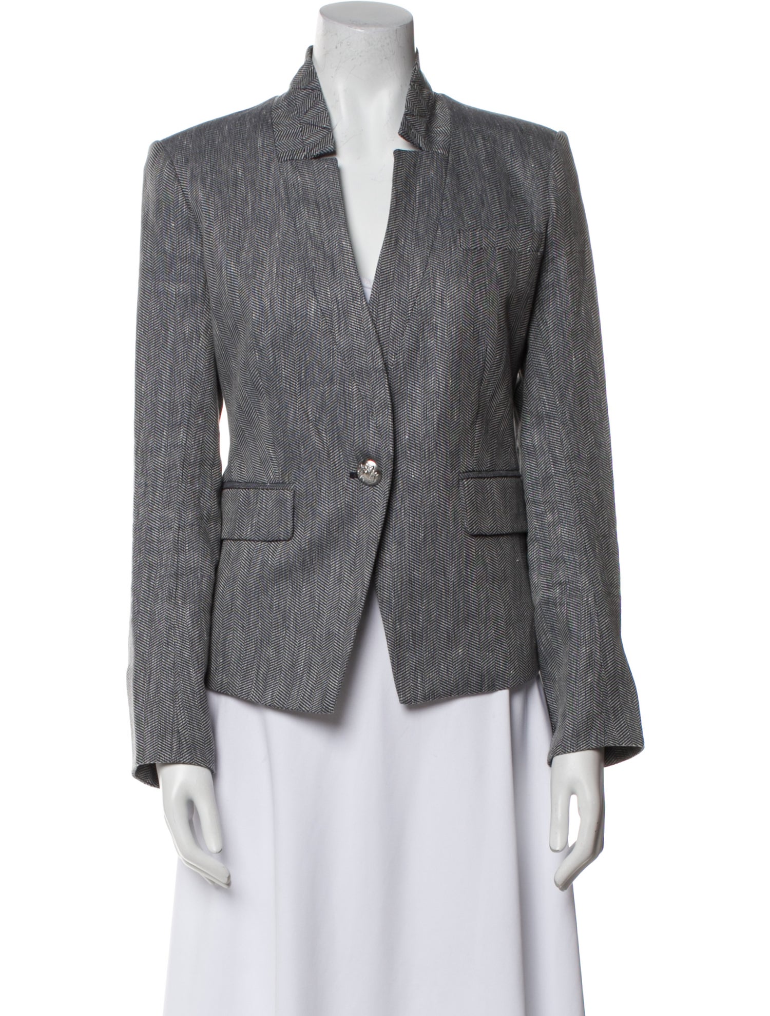 Veronica Beard Linen Printed Blazer