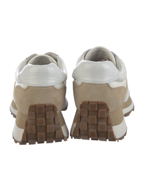 Veronica Beard Leather Colorblock Pattern Sneakers