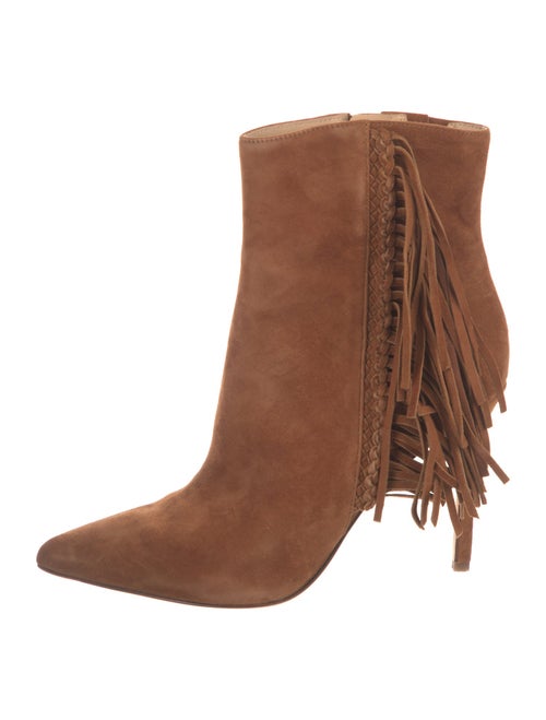 Veronica Beard Suede Braided Accents Boots