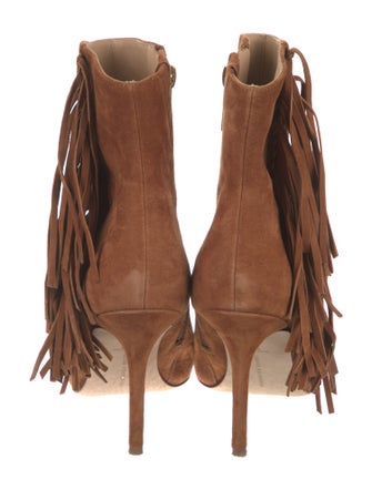 Veronica Beard Suede Braided Accents Boots