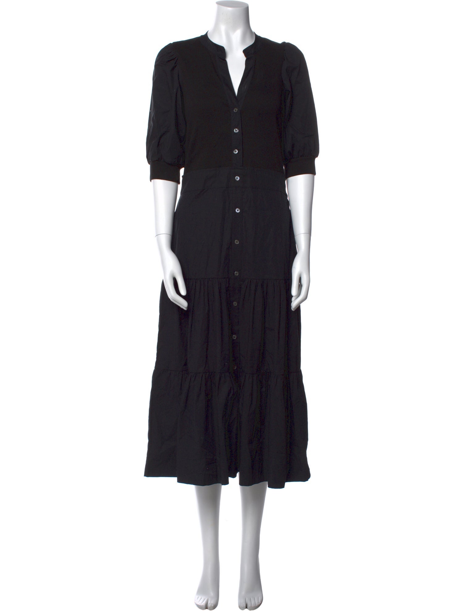 Veronica Beard V-Neck Long Dress