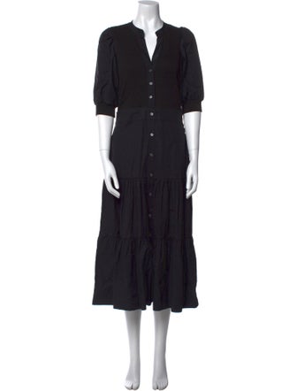 Veronica Beard V-Neck Long Dress