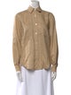 Veronica Beard Linen Long Sleeve Button-Up Top
