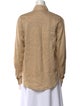 Veronica Beard Linen Long Sleeve Button-Up Top