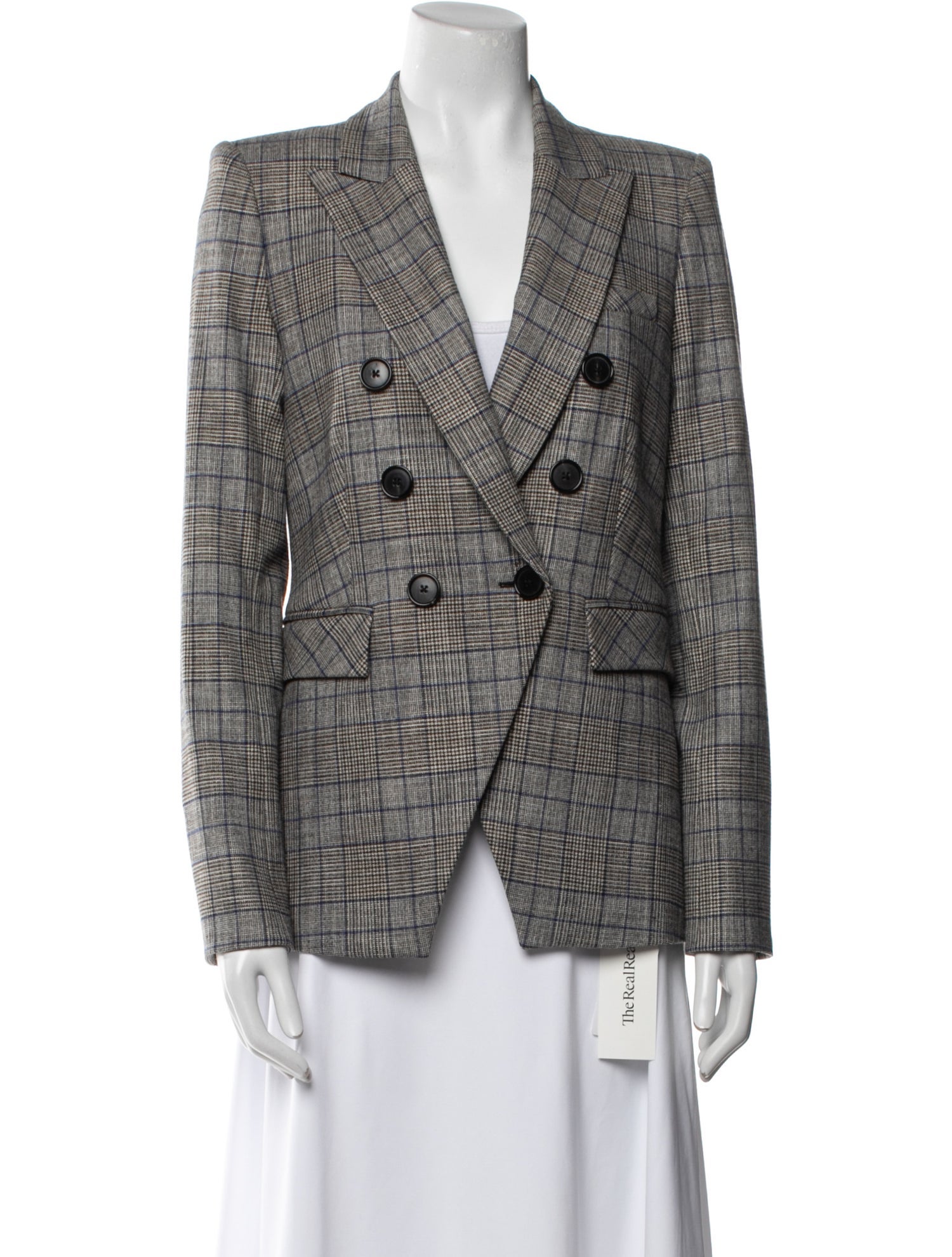 Veronica Beard Plaid Print Blazer