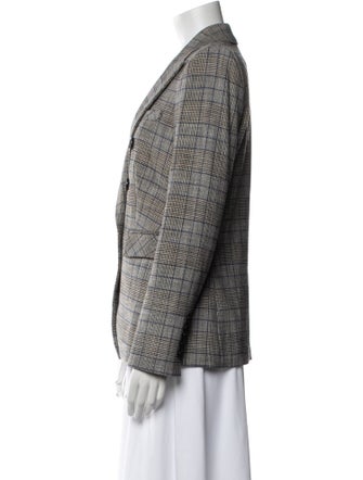 Veronica Beard Plaid Print Blazer