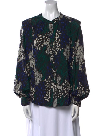 Veronica Beard Silk Floral Print Blouse