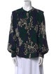 Veronica Beard Silk Floral Print Blouse