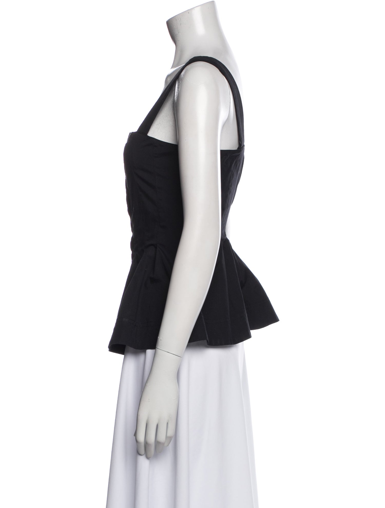 Veronica Beard Square Neckline Sleeveless Top