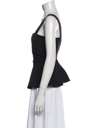 Veronica Beard Square Neckline Sleeveless Top