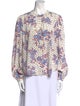 Veronica Beard Silk Floral Print Blouse