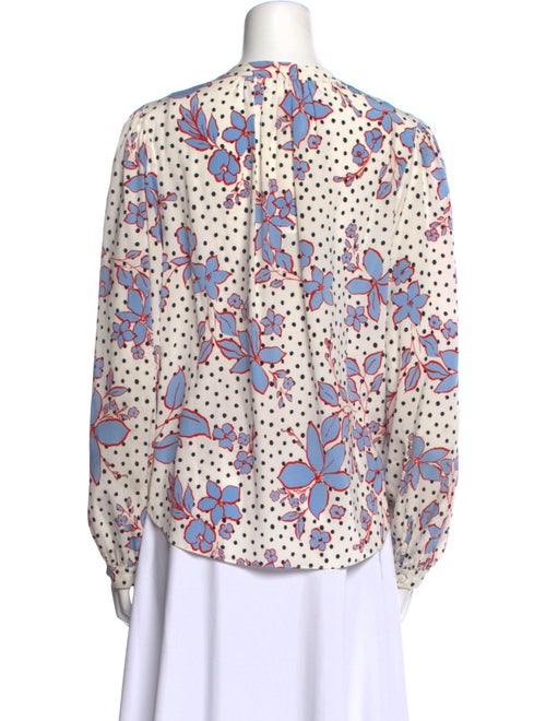 Veronica Beard Silk Floral Print Blouse