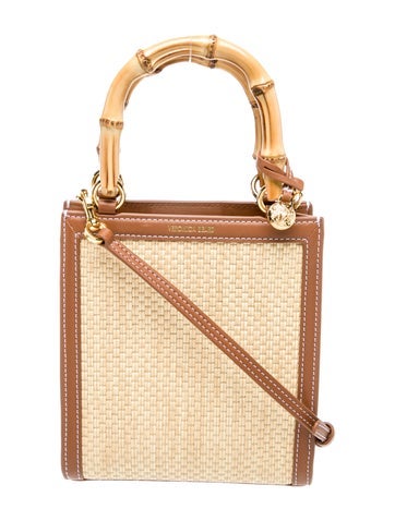 Veronica Beard Handle Bags Raffia Top Bag