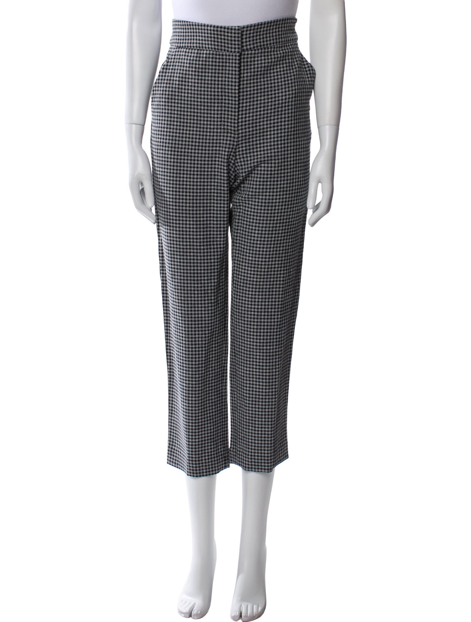 Veronica Beard Plaid Print Straight Leg Pants w/ Tags