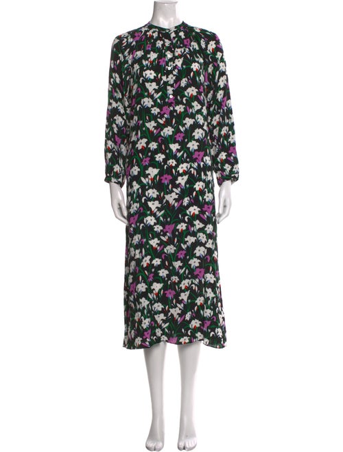 Veronica Beard Floral Print Long Dress