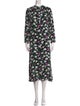 Veronica Beard Floral Print Long Dress