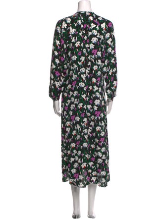 Veronica Beard Floral Print Long Dress
