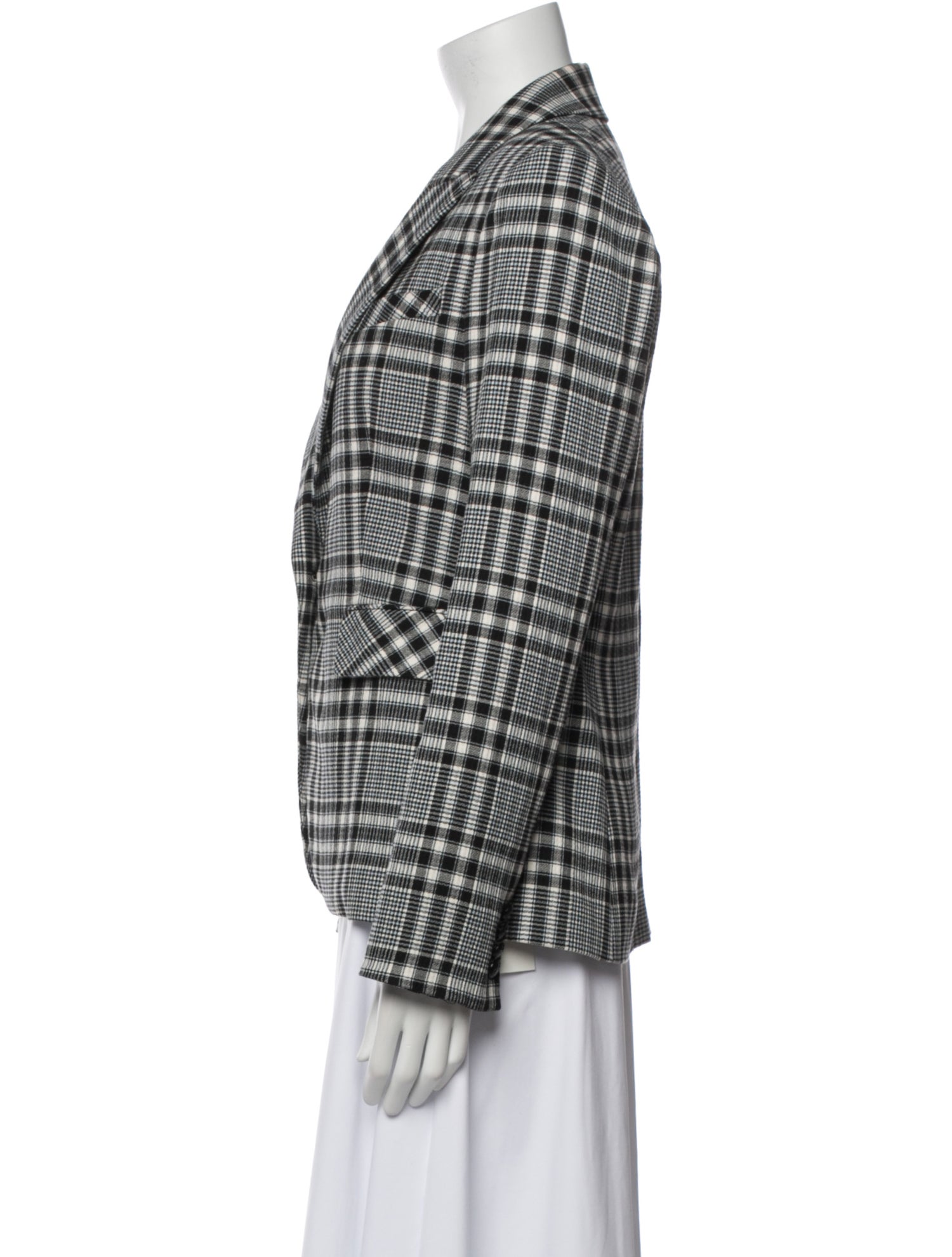 Veronica Beard Plaid Print Blazer