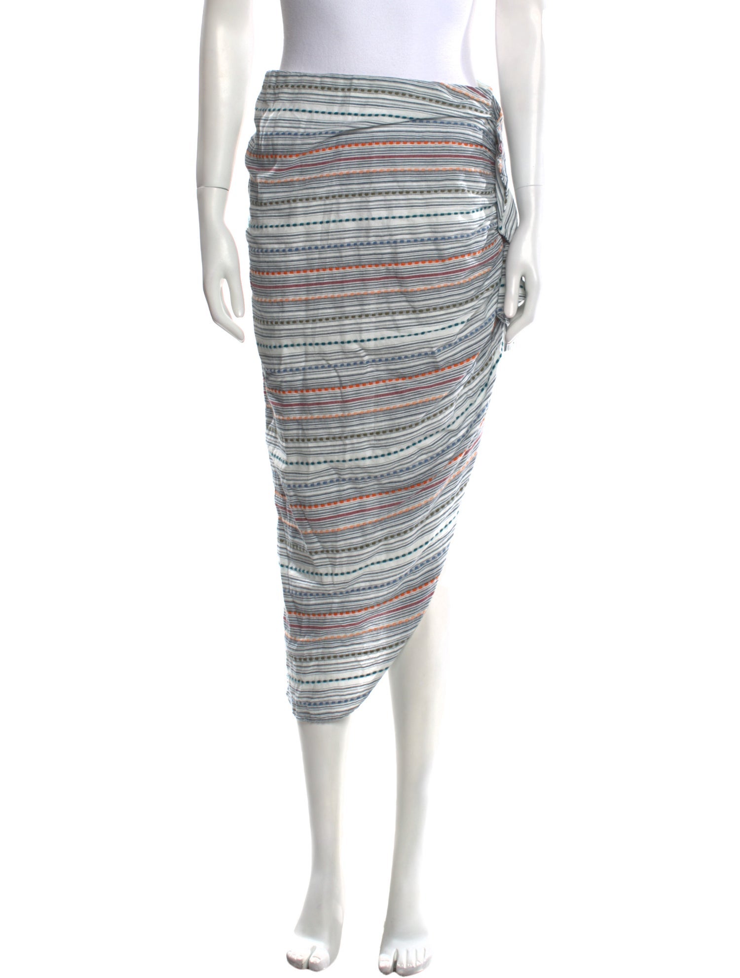 Veronica Beard Striped Midi Length Skirt