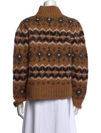 Veronica Beard Printed Turtleneck Sweater