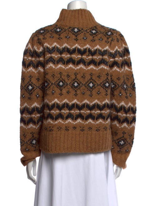 Veronica Beard Printed Turtleneck Sweater