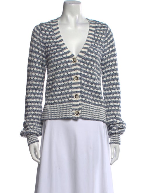 Veronica Beard Striped V-Neck Sweater