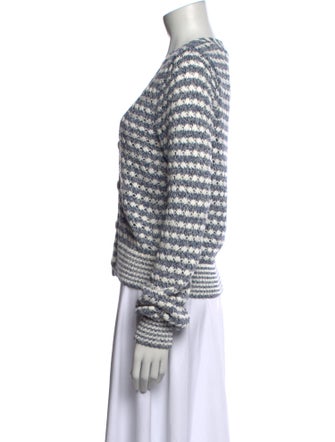 Veronica Beard Striped V-Neck Sweater