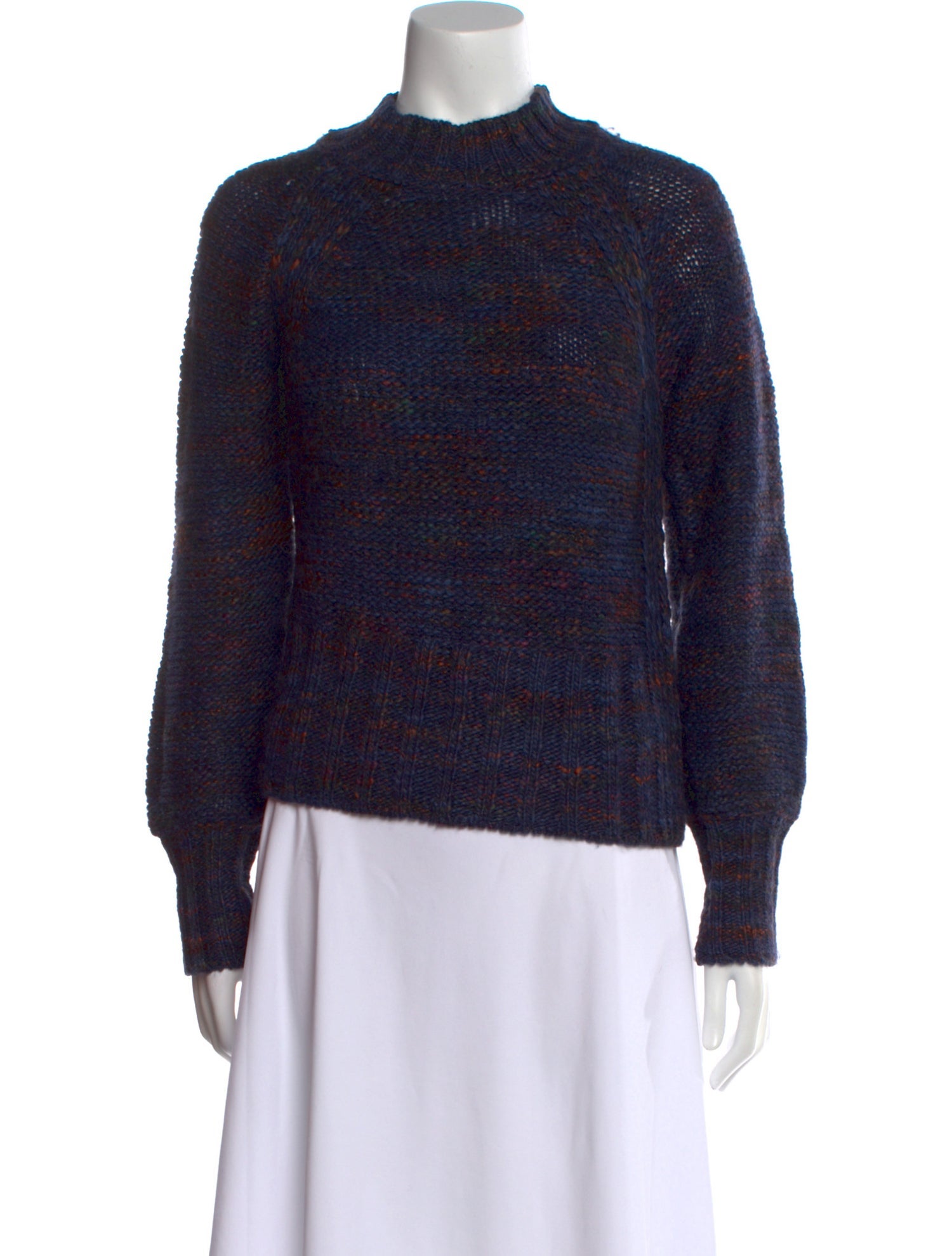 Veronica Beard Printed Mock Neck Sweater