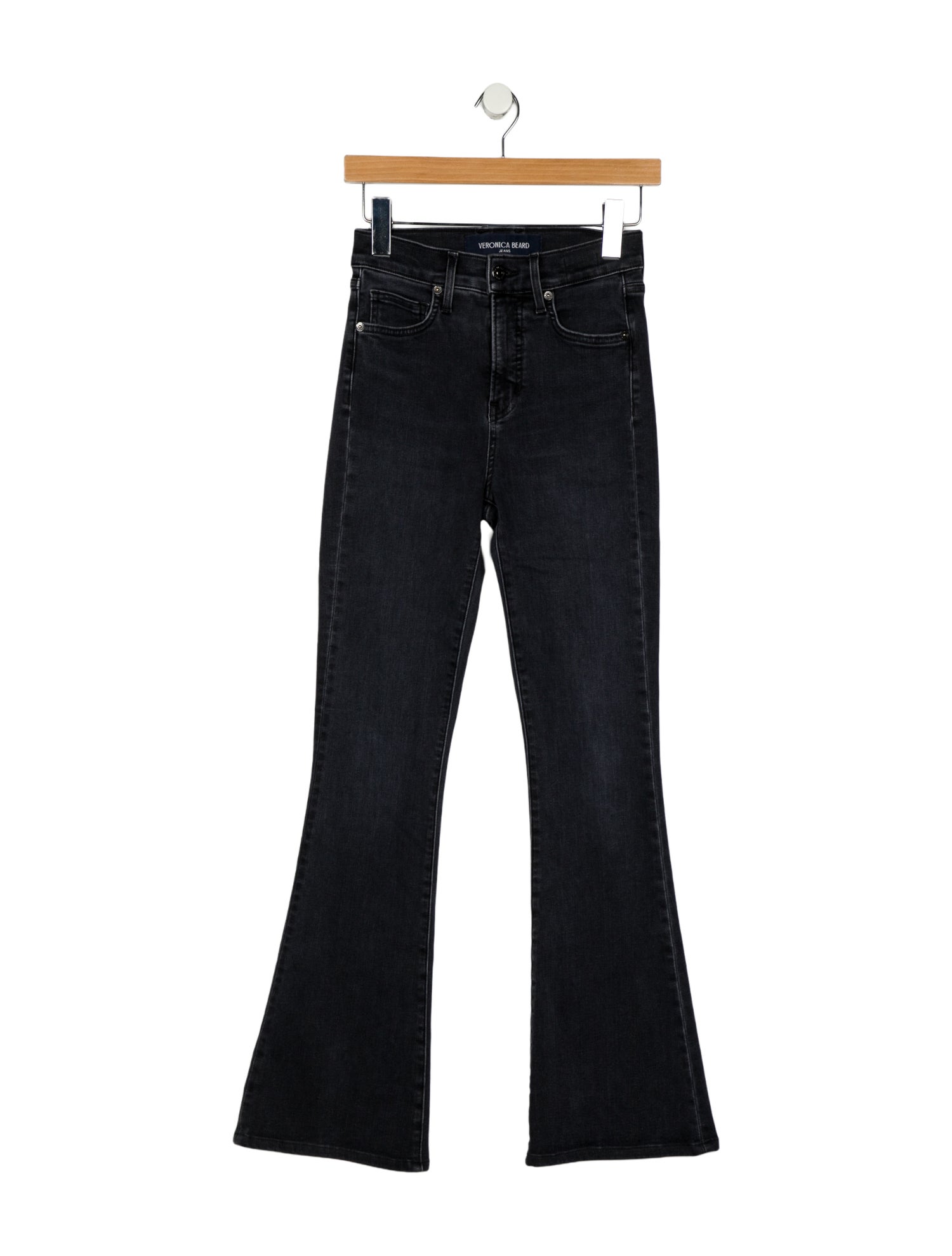 Veronica Beard Mid-Rise Wide Leg Jeans