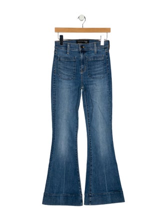 Veronica Beard Mid-Rise Wide Leg Jeans