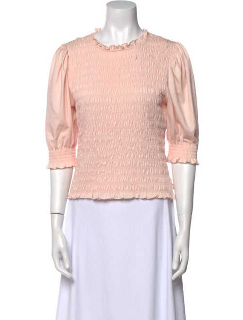 Veronica Beard Crew Neck Three-Quarter Sleeve Top