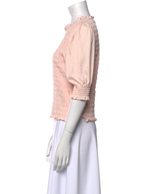 Veronica Beard Crew Neck Three-Quarter Sleeve Top