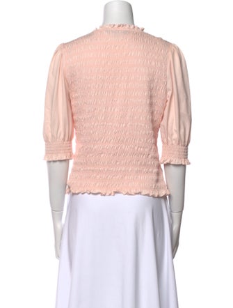 Veronica Beard Crew Neck Three-Quarter Sleeve Top