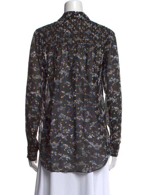 Veronica Beard Silk Floral Print Blouse