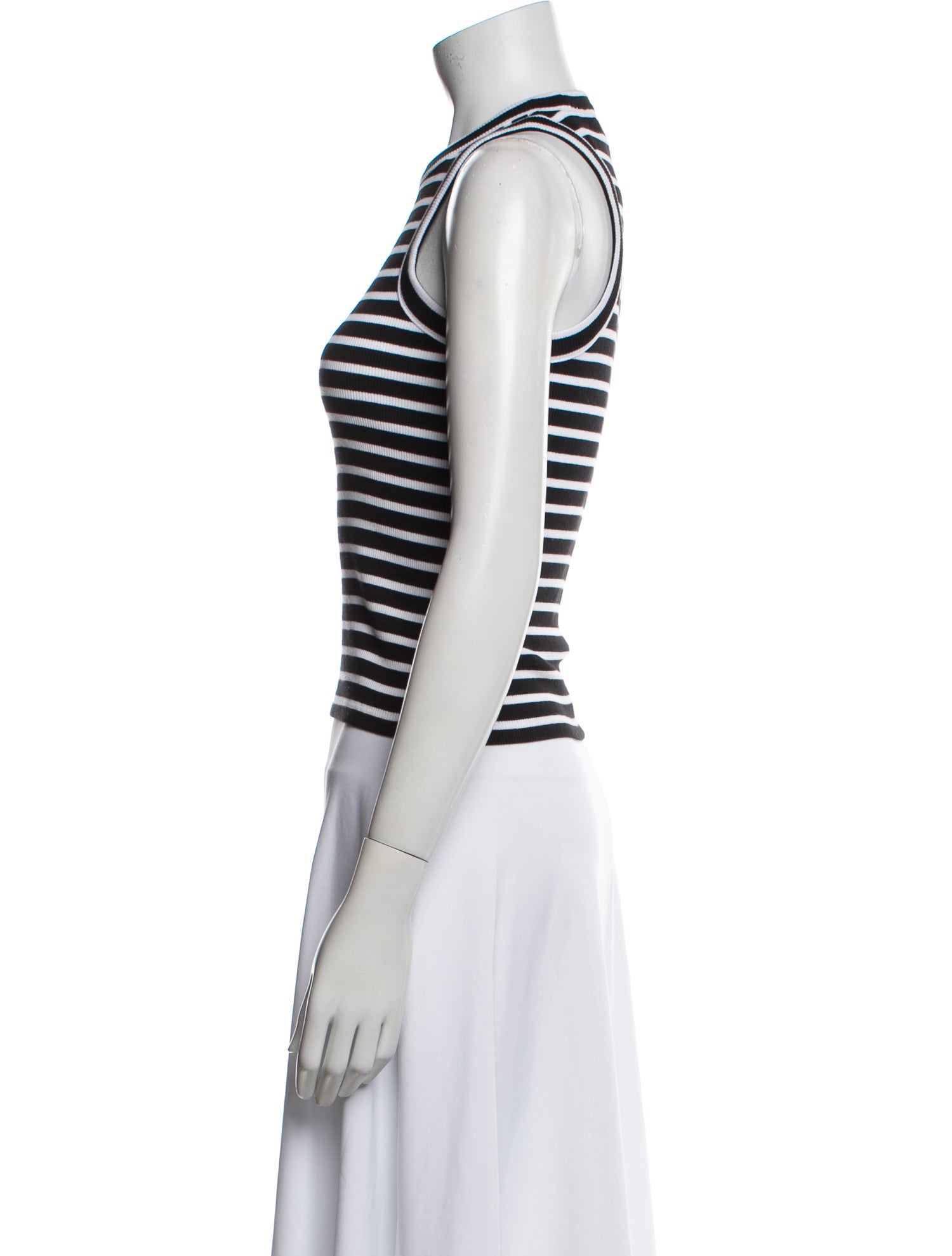 Veronica Beard Striped Crew Neck Top