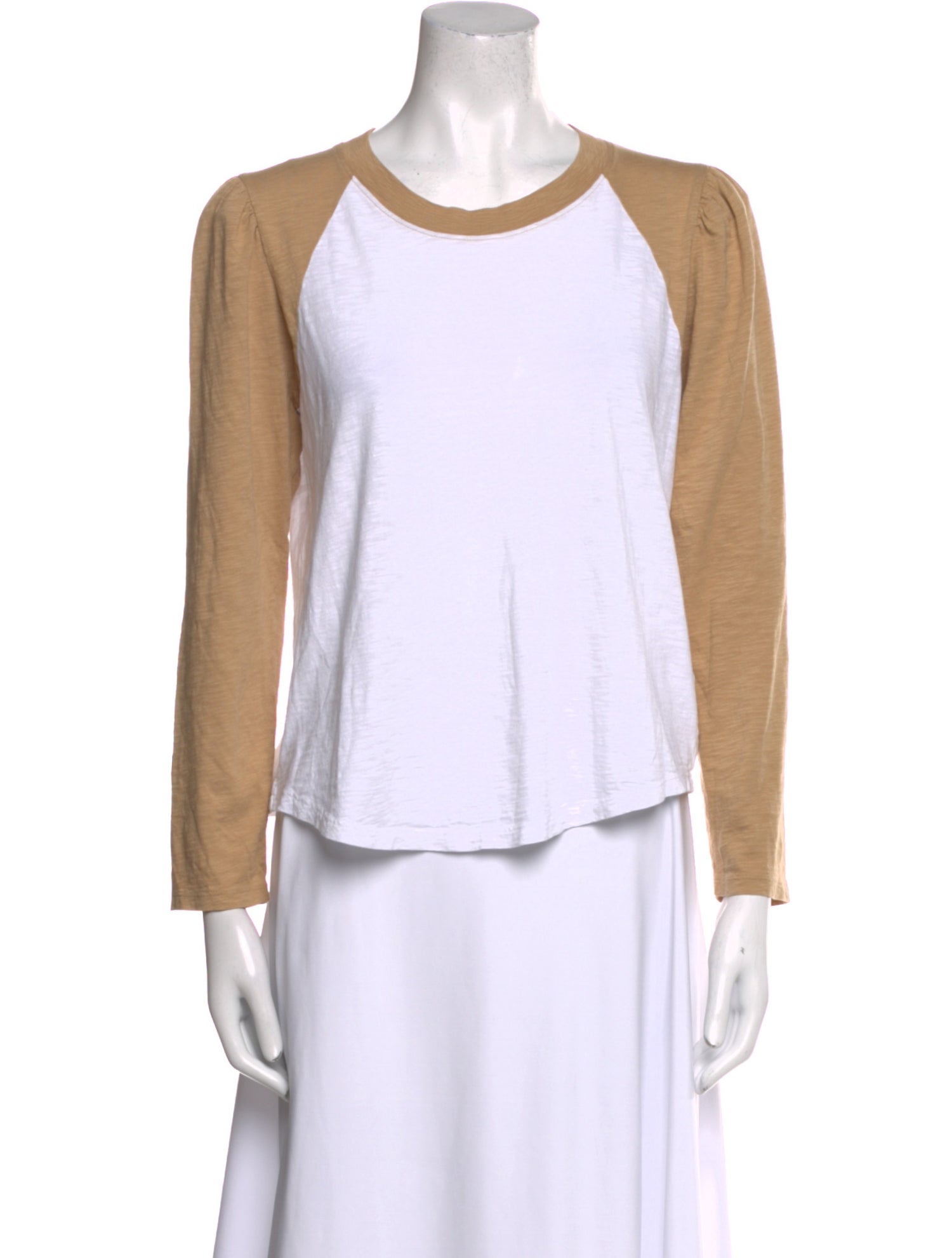 Veronica Beard Scoop Neck Long Sleeve Top