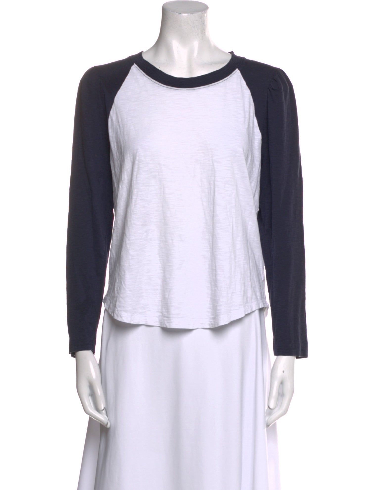 Veronica Beard Scoop Neck Long Sleeve Top